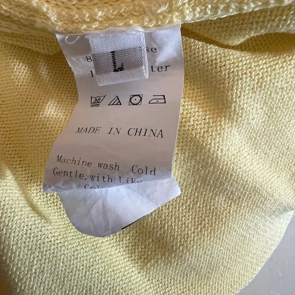 Yellow Sleeveless Knit short set size large - Picture 6 of 6